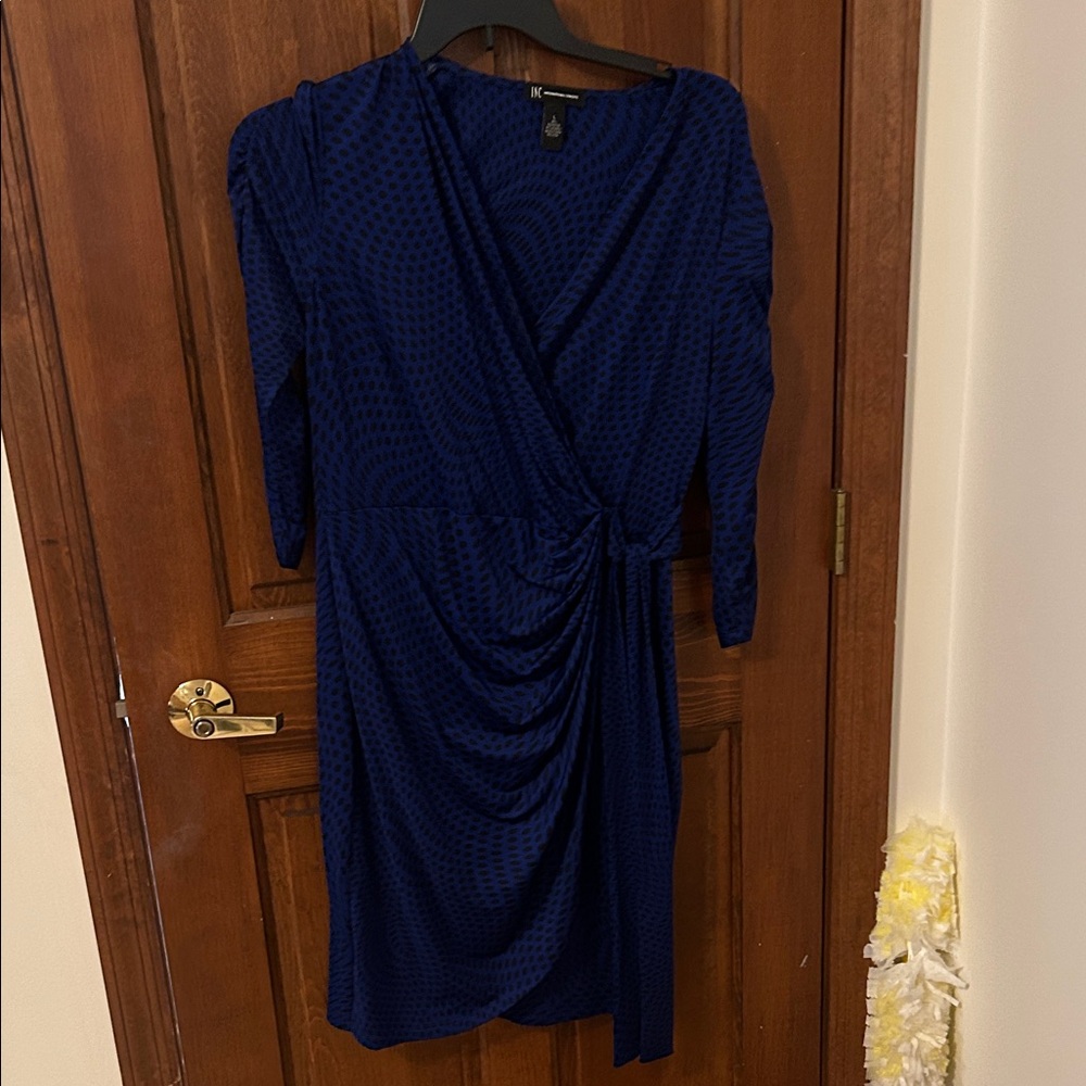 INC International Concepts Navy Textured Dress